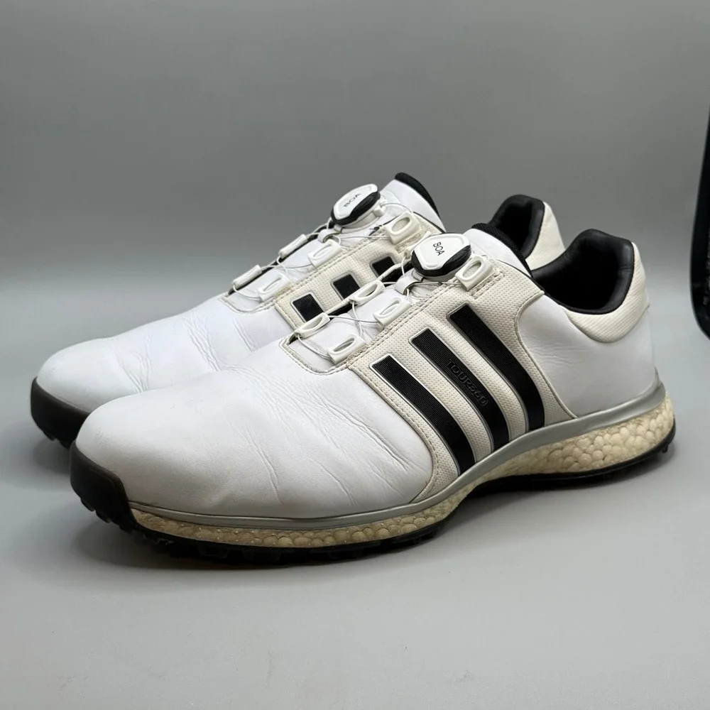 Adidas Tour360 XT-SL BOA Golf Shoes Men's 11.5 Spikeless White Black F34188
